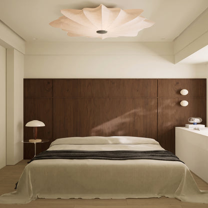 Italian Designer Silk Pendant Lamp – Elegant French Retro & Timeless Design