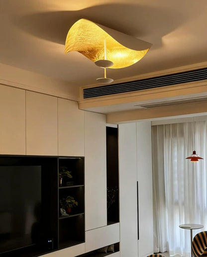 Catellani Smith Gold Leaf Pendant Replica – Modern Minimalist Luxury Lighting