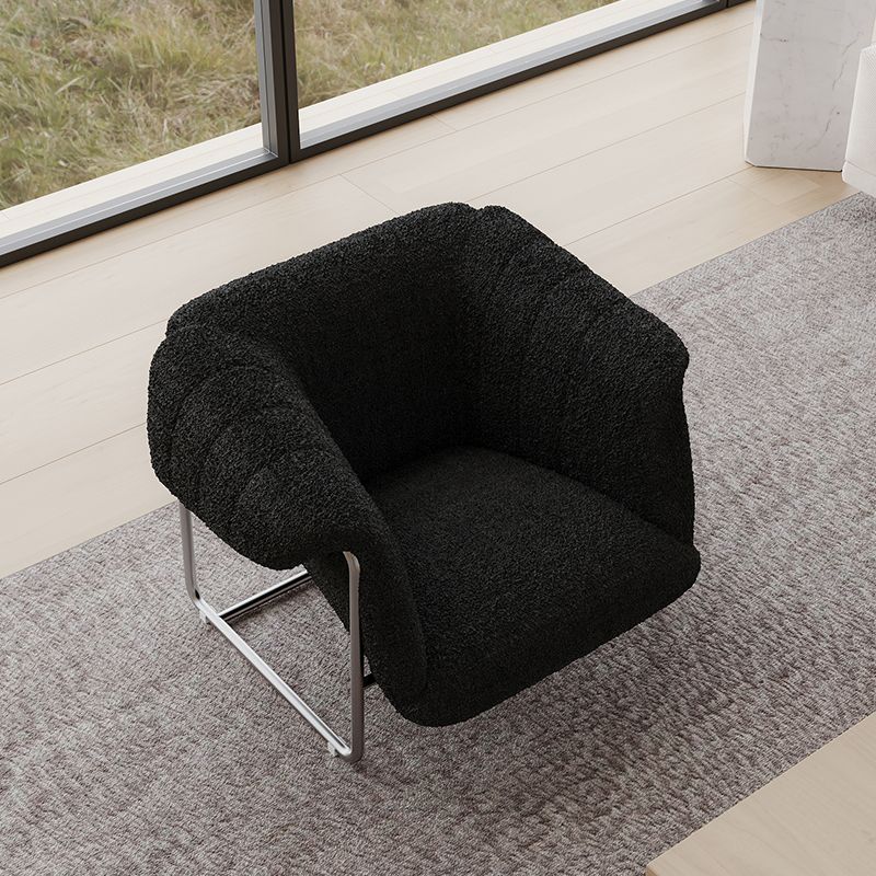 Sillón Bauhaus Bouclé — Sofá individual moderno de mediados de siglo para sala de estar