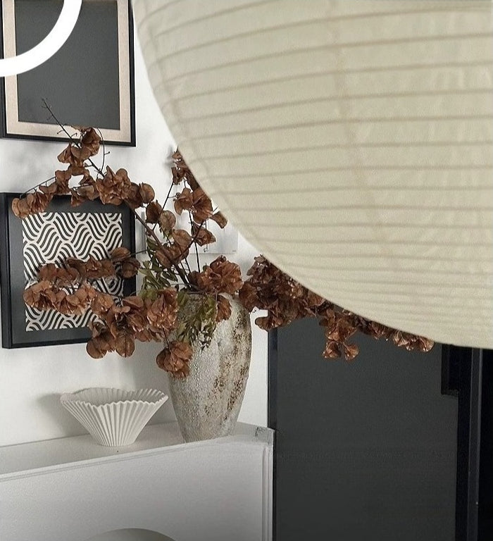 Noguchi-Style Rice Paper Pendant Lamp – Timeless Japanese Wabi-Sabi Design