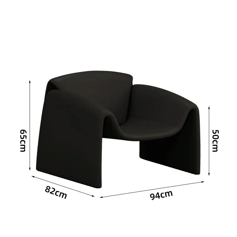 Contemporary Designer Crab Lounge Chair with Refined Minimalist Sculptural Form