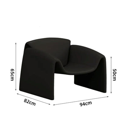 Contemporary Designer Crab Lounge Chair with Refined Minimalist Sculptural Form