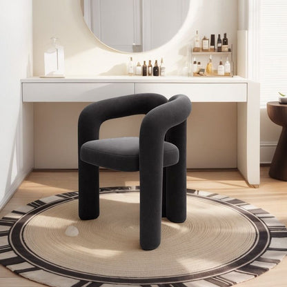 Cream Luxury Dressing Chair – Modern Minimalist Designer Makeup Chair with Backrest