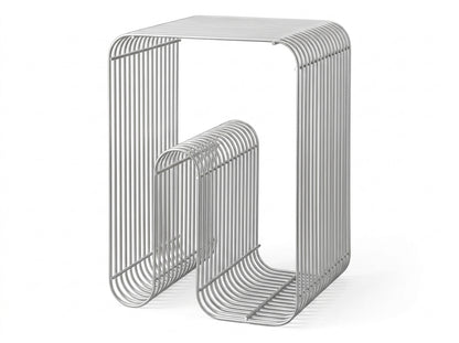 Minimalist Stainless Steel Wire Side Table – Geometry in Living