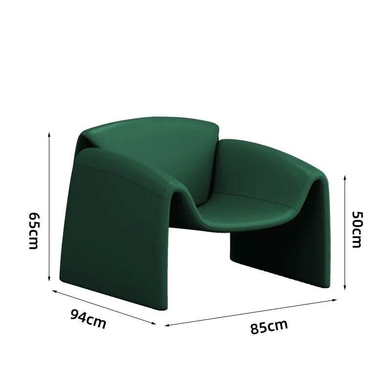 Contemporary Designer Crab Lounge Chair with Refined Minimalist Sculptural Form