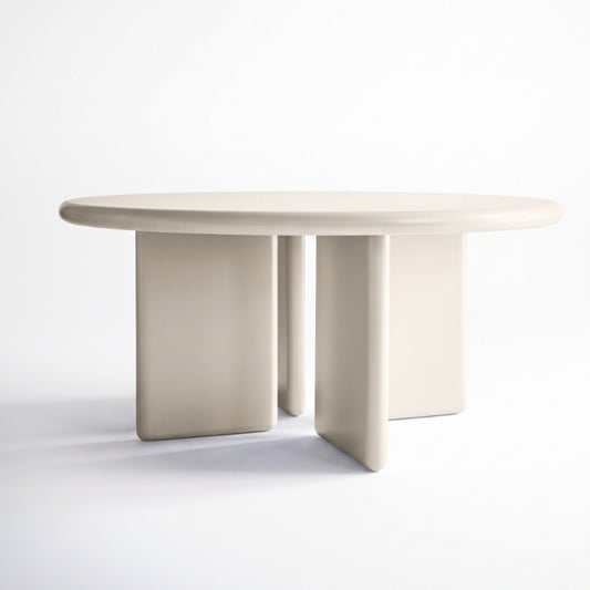 Memphis Round Dining Table – Modern Sculptural Pedestal Table