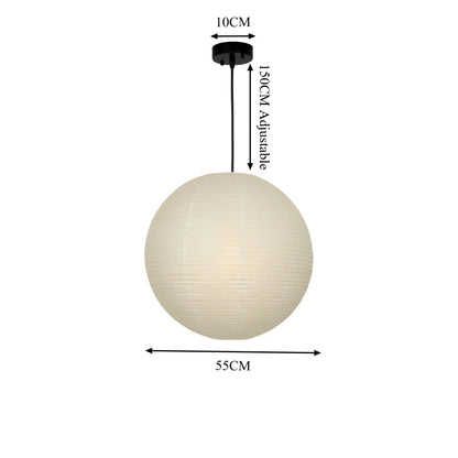 Noguchi-Style Rice Paper Pendant Lamp – Timeless Japanese Wabi-Sabi Design