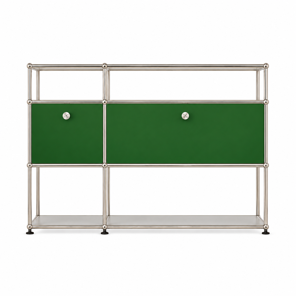 Sideboard im USM-Stil mit Colour-Blocking – Aufbewahrung im Bauhaus-Design