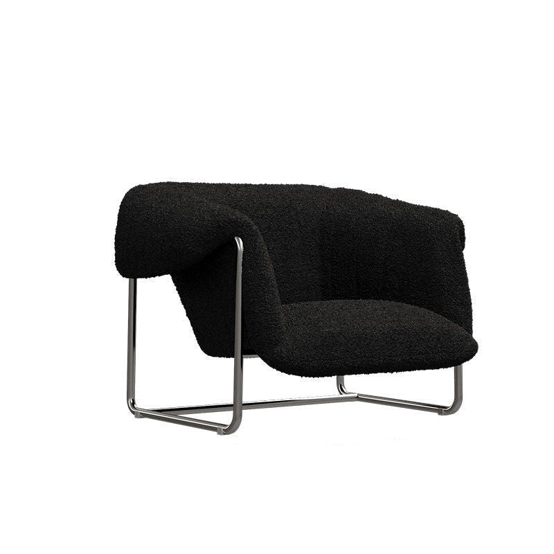 Sillón Bauhaus Bouclé — Sofá individual moderno de mediados de siglo para sala de estar
