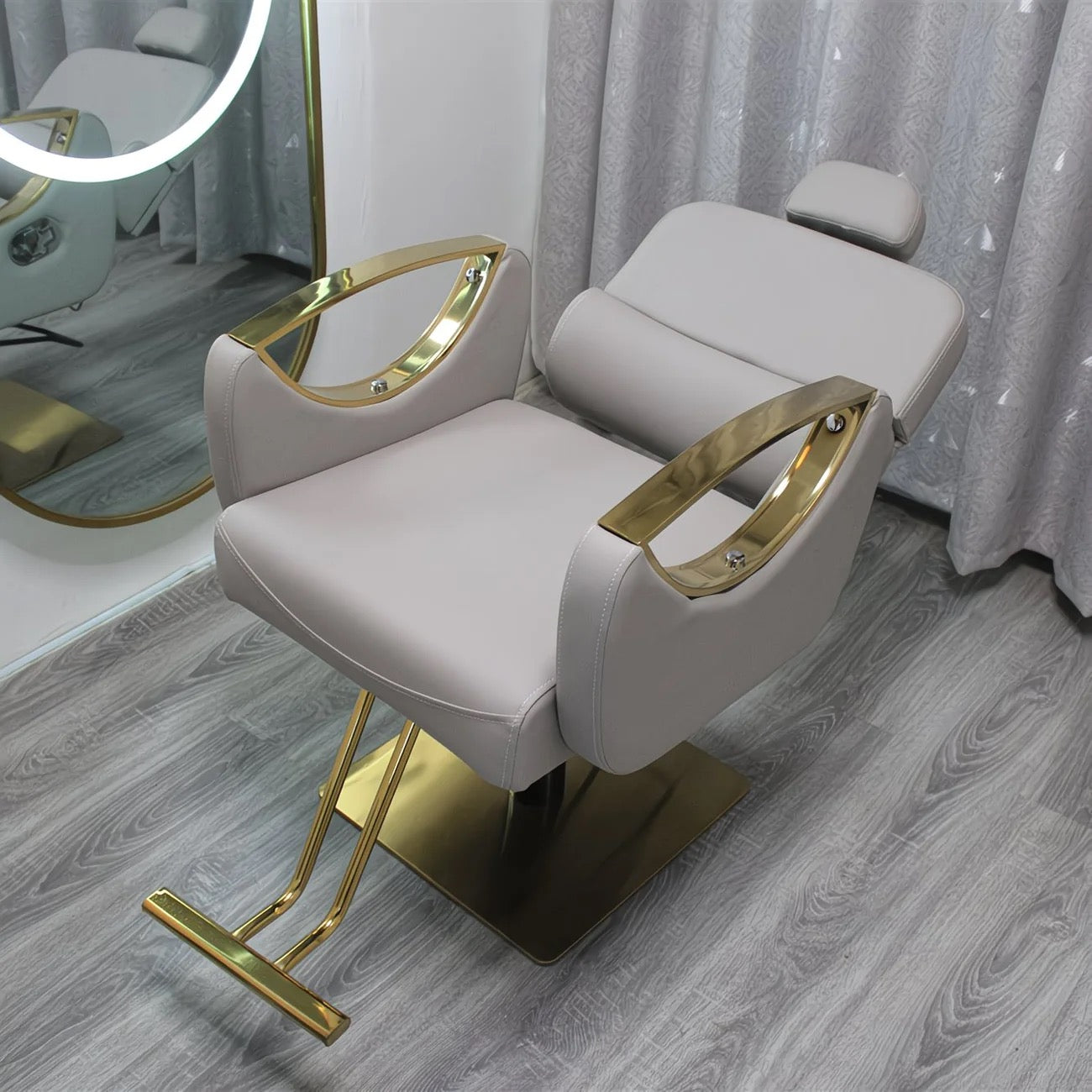 Upgraded Reclining Salon & Barber Chair – Adjustable, Rotating Haircut & Shaving Stool for Hairdressing