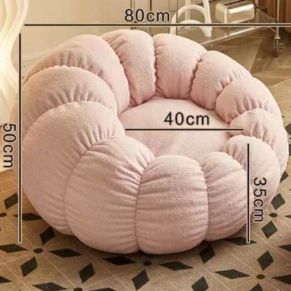 Pumpkin Bliss – Cream-Style Reclining Floor Chair for Cozy Bedrooms & Balconies