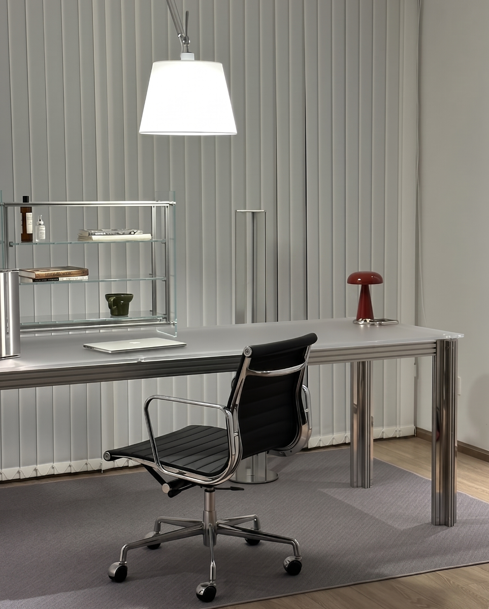 Eames Office Meeting Chair– Ergonomic Cushion Metal Armrest Alloy Base