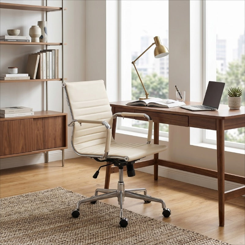 Eames Office Meeting Chair– Ergonomic Cushion Metal Armrest Alloy Base