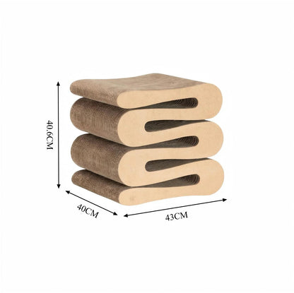 Corrugated Cardboard Wiggle Chair — A Creative Fusion of Eco-Design and Modern Form