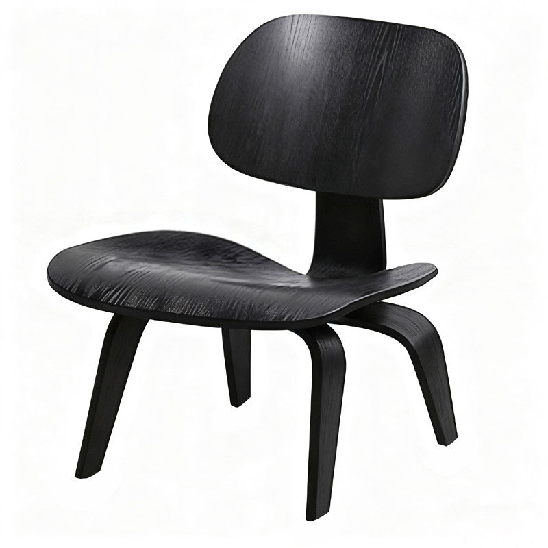 Nordic Shell Lounge Chair & Eames Dog Stool – Sculptural Mid-Century Modern Icons