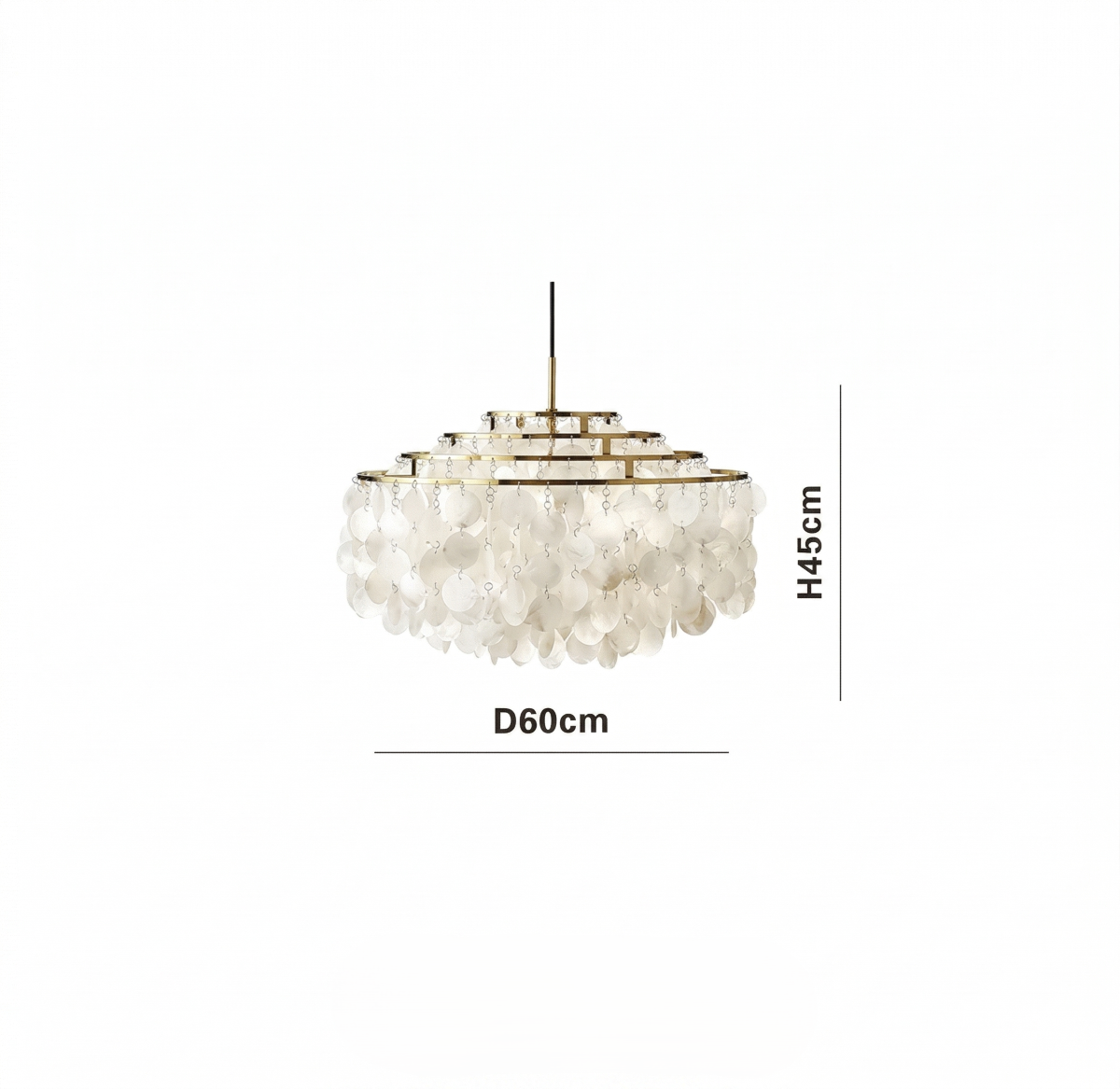 Verpan Fun Chandelier Replica – A Vintage Mother of Pearl Masterpiece