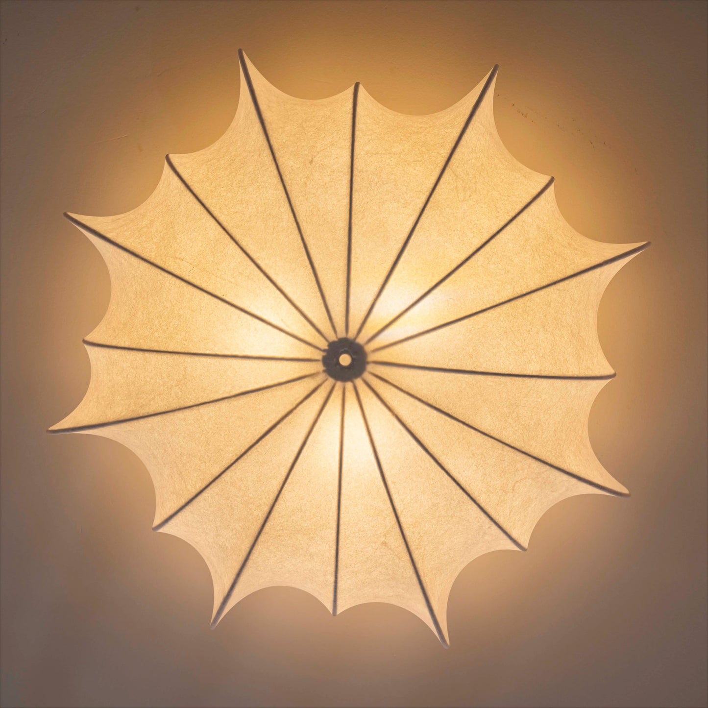 Italian Designer Silk Pendant Lamp – Elegant French Retro & Timeless Design