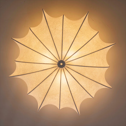 Italian Designer Silk Pendant Lamp – Elegant French Retro & Timeless Design