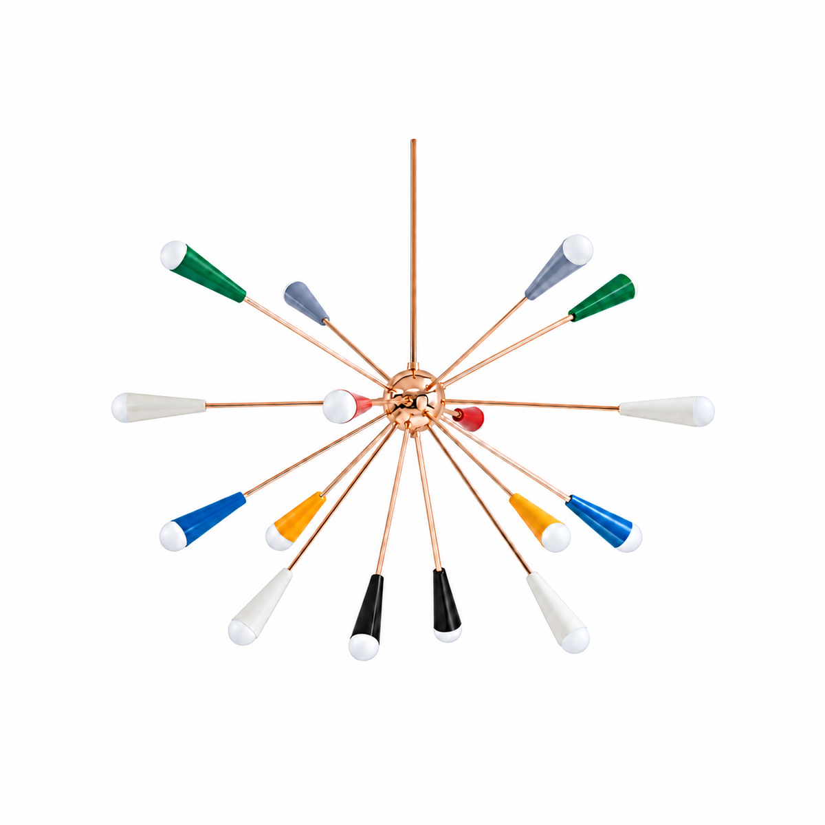 Bauhaus-Inspired Sputnik Chandelier – A Burst of Colour