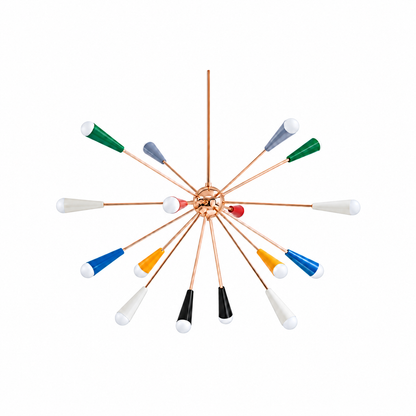 Bauhaus-Inspired Sputnik Chandelier – A Burst of Colour