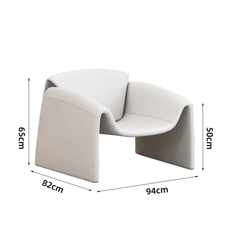 Contemporary Designer Crab Lounge Chair with Refined Minimalist Sculptural Form