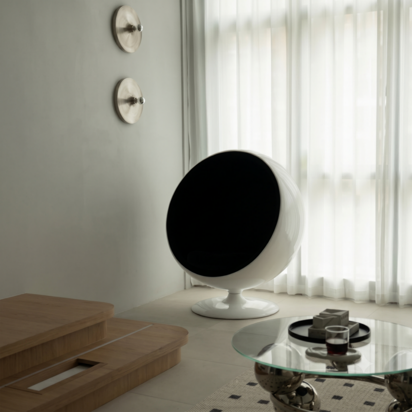 Eero Aarnio Ball Chair – Space Age Fiberglass Swivel Pod Chair