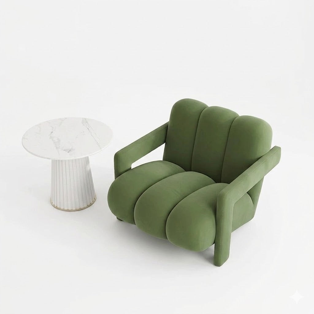 Designer Plush Velvet Accent Chair -Indulge in Modern Comfort