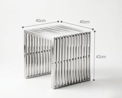 Linear Side Table – Bauhaus Stainless Steel Design
