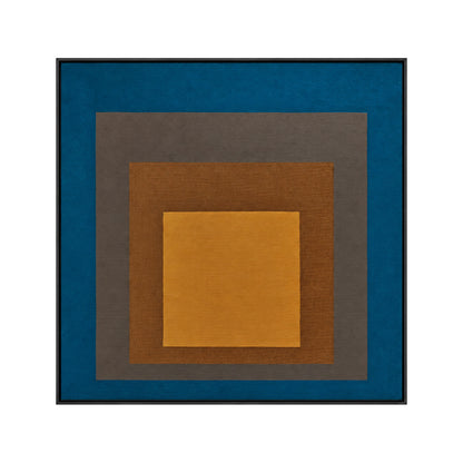 Josef Albers Inspired Bauhaus Geometric Abstract Wall Art - Layered Colour Block Print