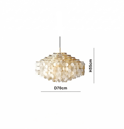 Verpan Fun Chandelier Replica – A Vintage Mother of Pearl Masterpiece