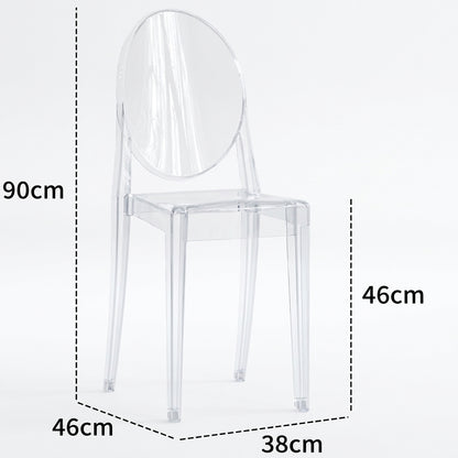 Nordic Ghost Dining Chair – Transparent Stackable Acrylic Chair