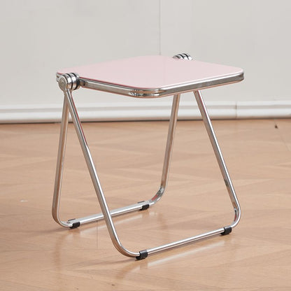 Modern Acrylic Folding Stool – A Fusion of Minimalist Design and Everyday Functionality