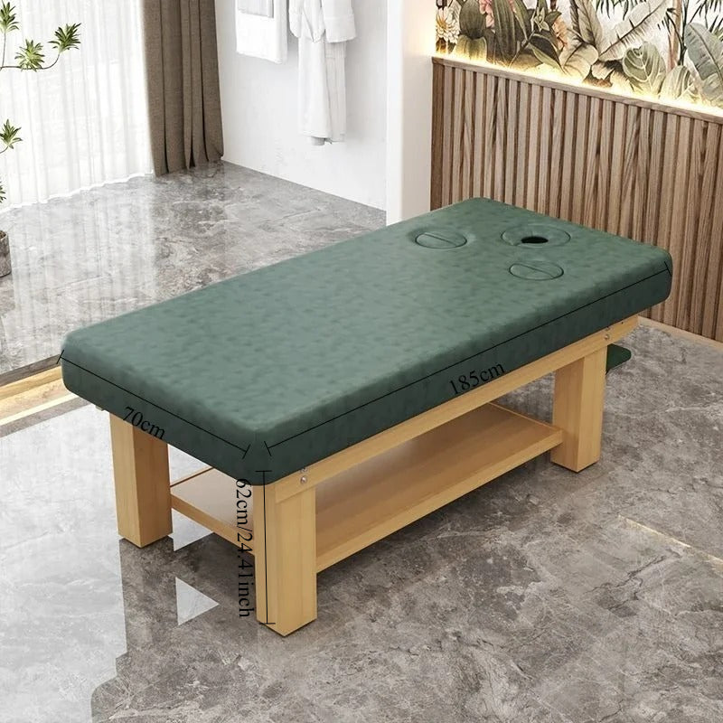 Nordic-Style Solid Wood Massage Bed