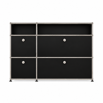 Sideboard im USM-Stil mit Colour-Blocking – Aufbewahrung im Bauhaus-Design