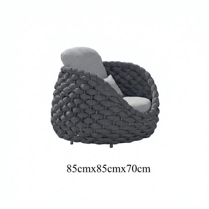 Rattan Sofa-Outdoor Wicker Patio Garden Sectional Furniture Set Loveseat for Balcony Villa