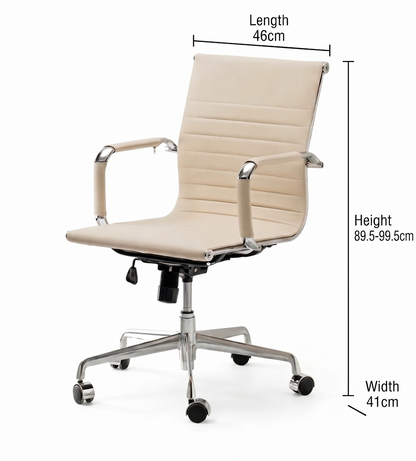 Eames Office Meeting Chair– Ergonomic Cushion Metal Armrest Alloy Base