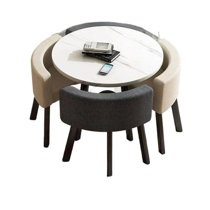 Nordic-Style Table and Chair Set with Storage-Redefining Light Luxury and Minimalism