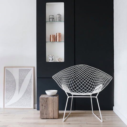 Diamond Wire Lounge Chair – Modern Mid-Century Accent Seating