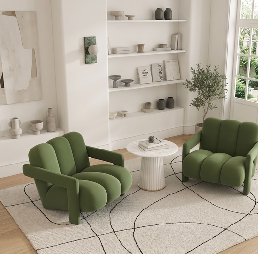 Designer-Akzentstuhl aus Plüschsamt – Gönnen Sie sich modernen Komfort