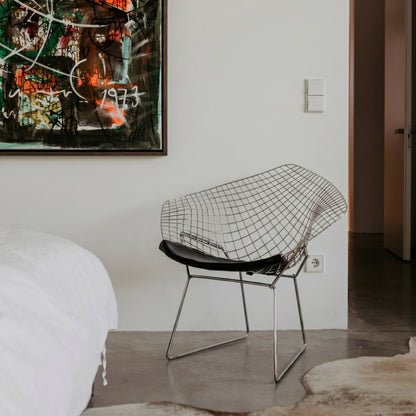 Diamond Wire Lounge Chair – Modern Mid-Century Accent Seating