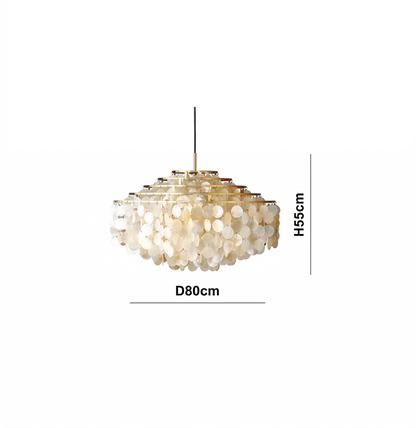 Verpan Fun Chandelier Replica – A Vintage Mother of Pearl Masterpiece