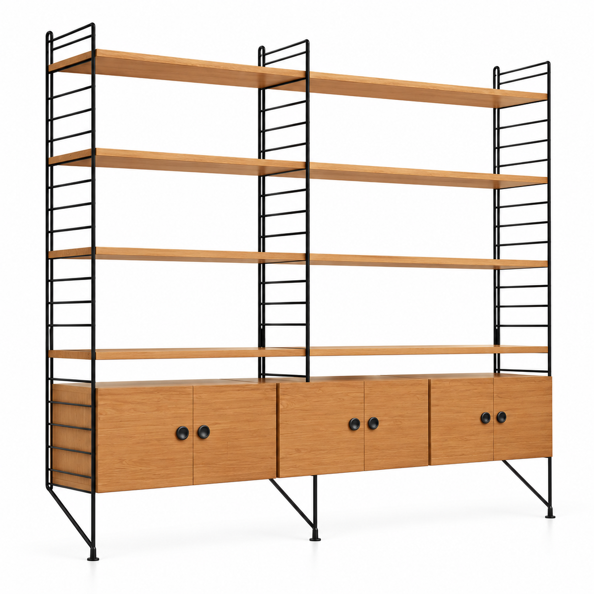 Sistema a parete String – Scaffalatura modulare, regolabile e montata a parete