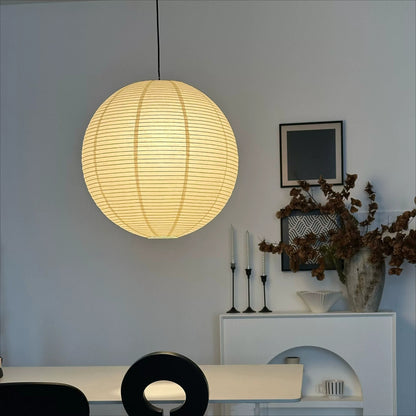 Noguchi-Style Rice Paper Pendant Lamp – Timeless Japanese Wabi-Sabi Design
