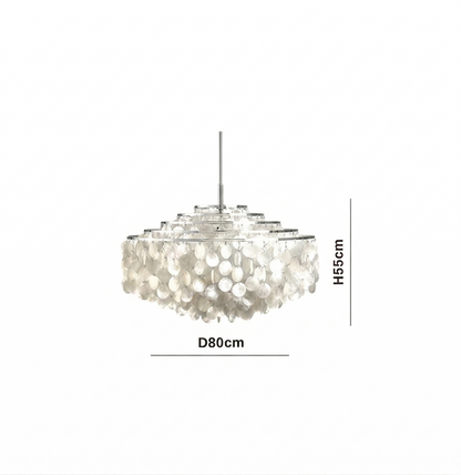 Verpan Fun Chandelier Replica – A Vintage Mother of Pearl Masterpiece