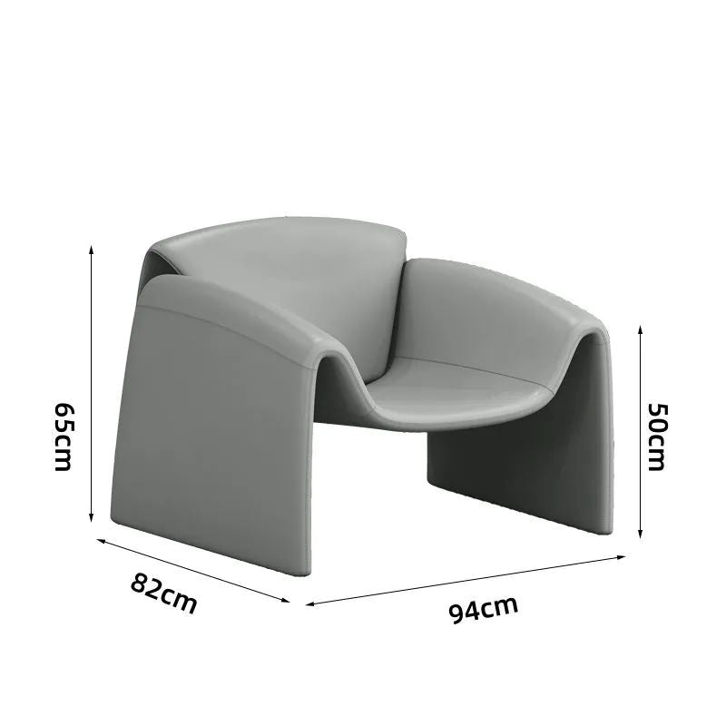 Contemporary Designer Crab Lounge Chair with Refined Minimalist Sculptural Form