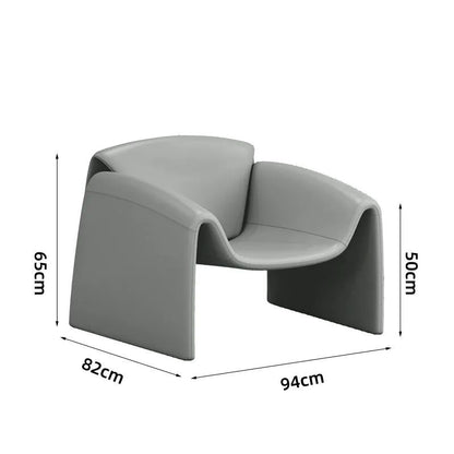 Contemporary Designer Crab Lounge Chair with Refined Minimalist Sculptural Form