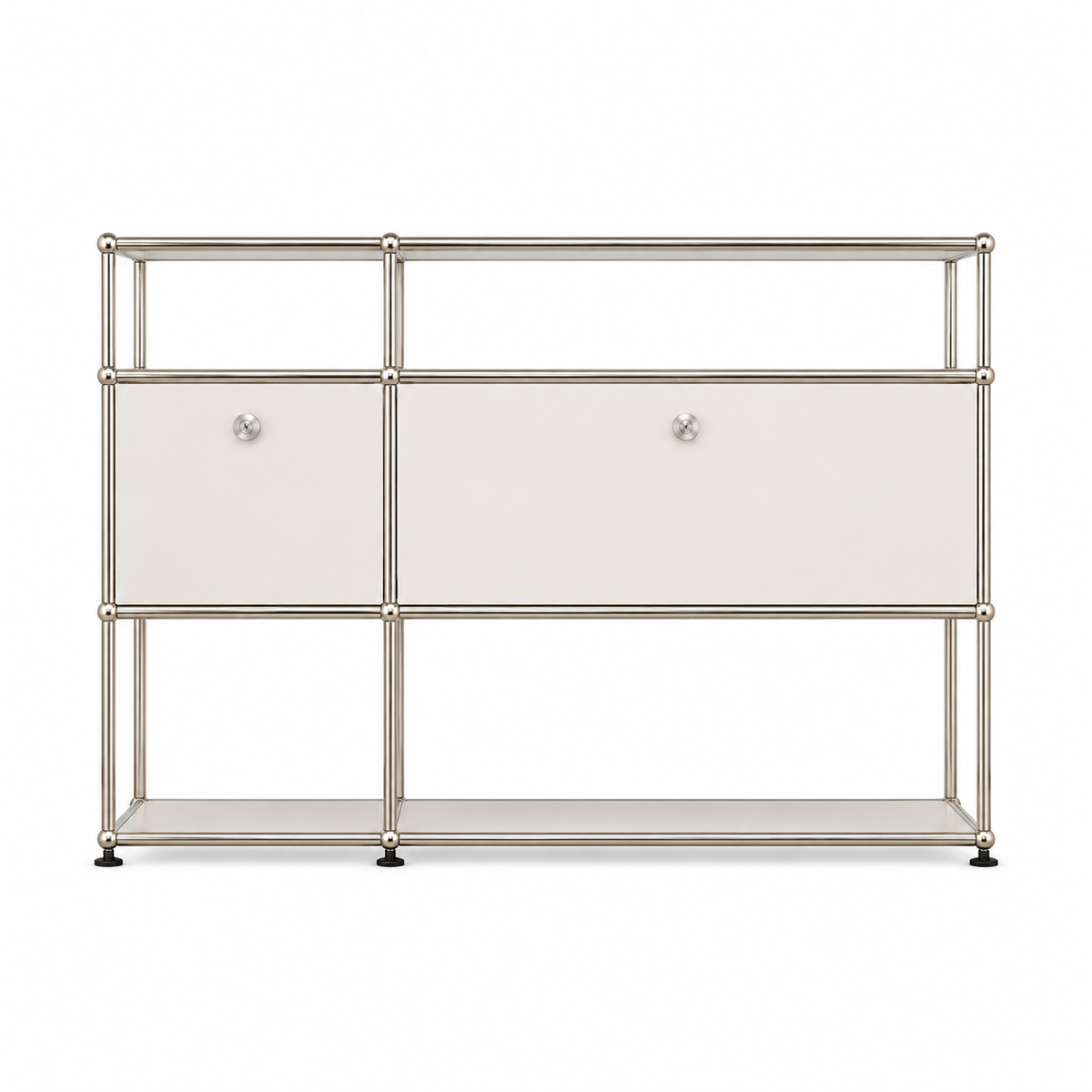 Sideboard im USM-Stil mit Colour-Blocking – Aufbewahrung im Bauhaus-Design