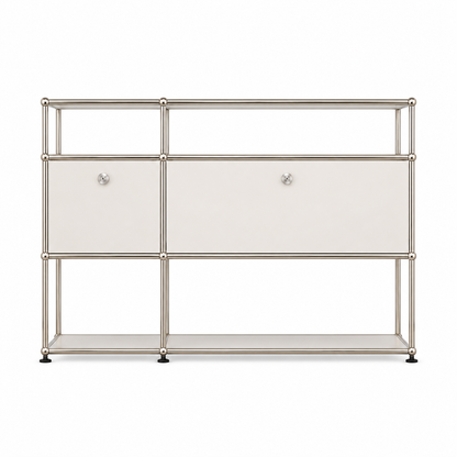 Sideboard im USM-Stil mit Colour-Blocking – Aufbewahrung im Bauhaus-Design