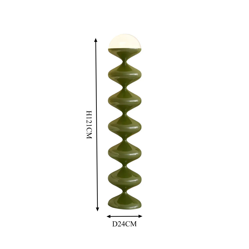 French Gourd Floor Lamp – Creative Mid-Century Design & Modern Cream Style