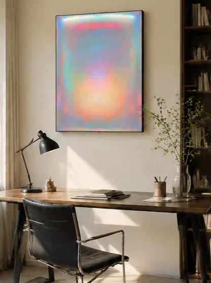 Abstract Dopamine Gradient Wall Art — A Fusion of Vibrant Color and Subtle Luxury